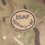 Black on sand ISAF patch