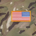US colour velcro backed patch