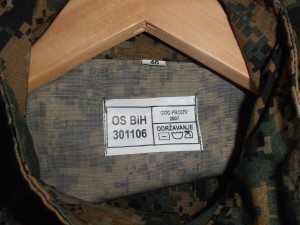 Bosnian camo jacket