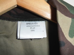 Bophuthatswana Defence Force DPM shirt