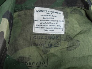 Ejercito Argentino label