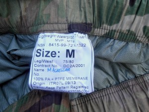British multicam goretex trousers