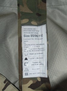 British multicam waterproof pants