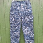 US Navy blue digital pattern trousers. Medium Short